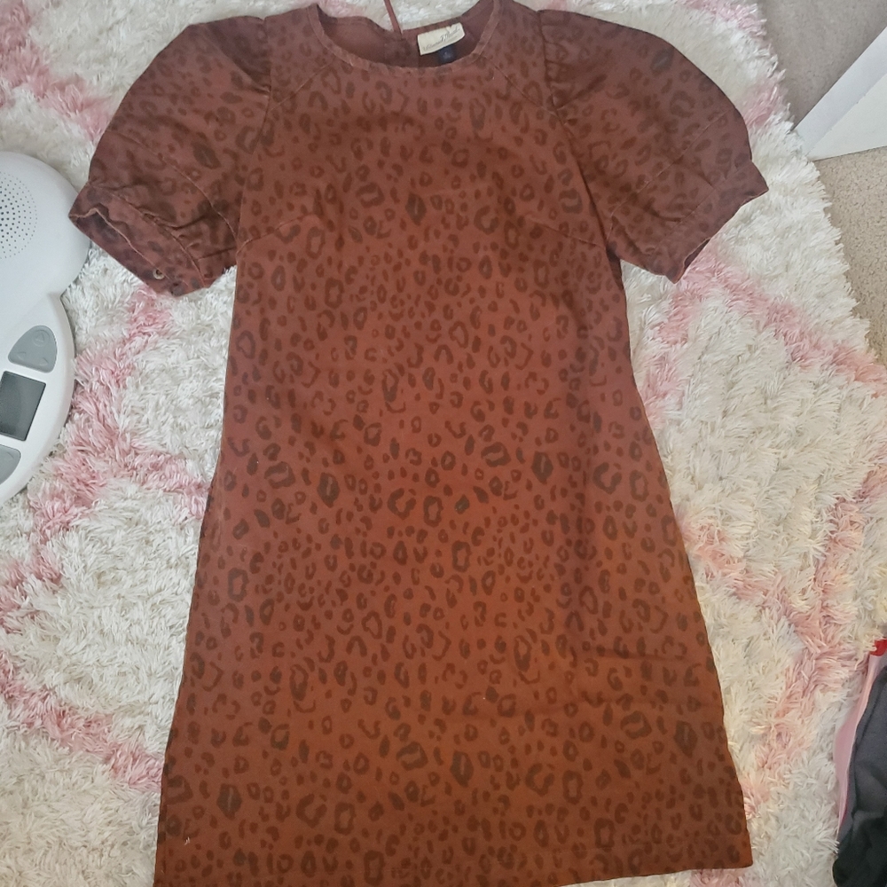 EUC Womens' Universal Thread Size 6 leopard-print Dress $18